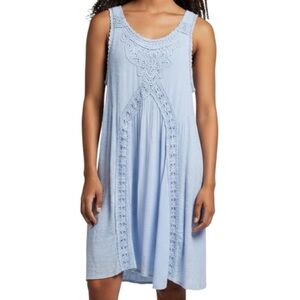 Altar’d State Light Blue Dress with Crochet Size L